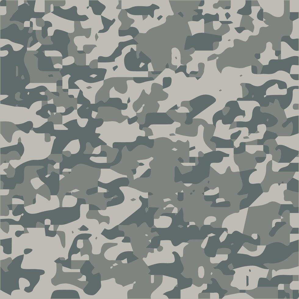 Military Camouflage Pattern Art, Icons, and Graphics, Abstract military camouflage pattern with irregular, overlapping shapes in shades of gray and blue. vector