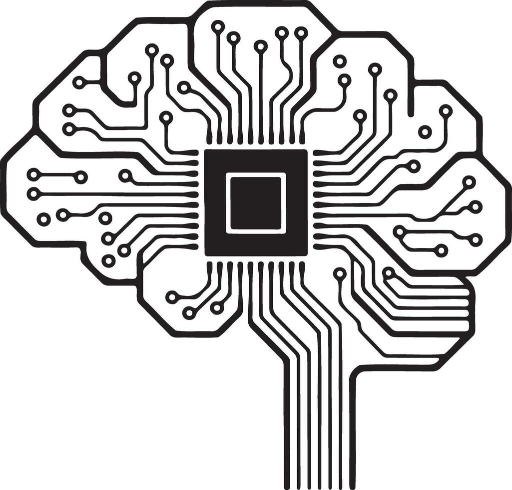Abstract neural network with central processor chip design vector