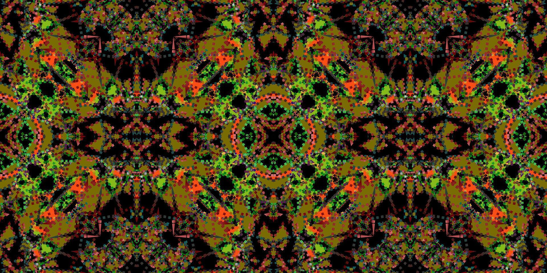 abstract ornament seamless pattern. Mosaic Texture wallpaper. Abstract Geometric Tiling with Dotted Shapes. Hand drawn seamless abstract tile pattern. ceramic floor tiles. abstract motifs. vector