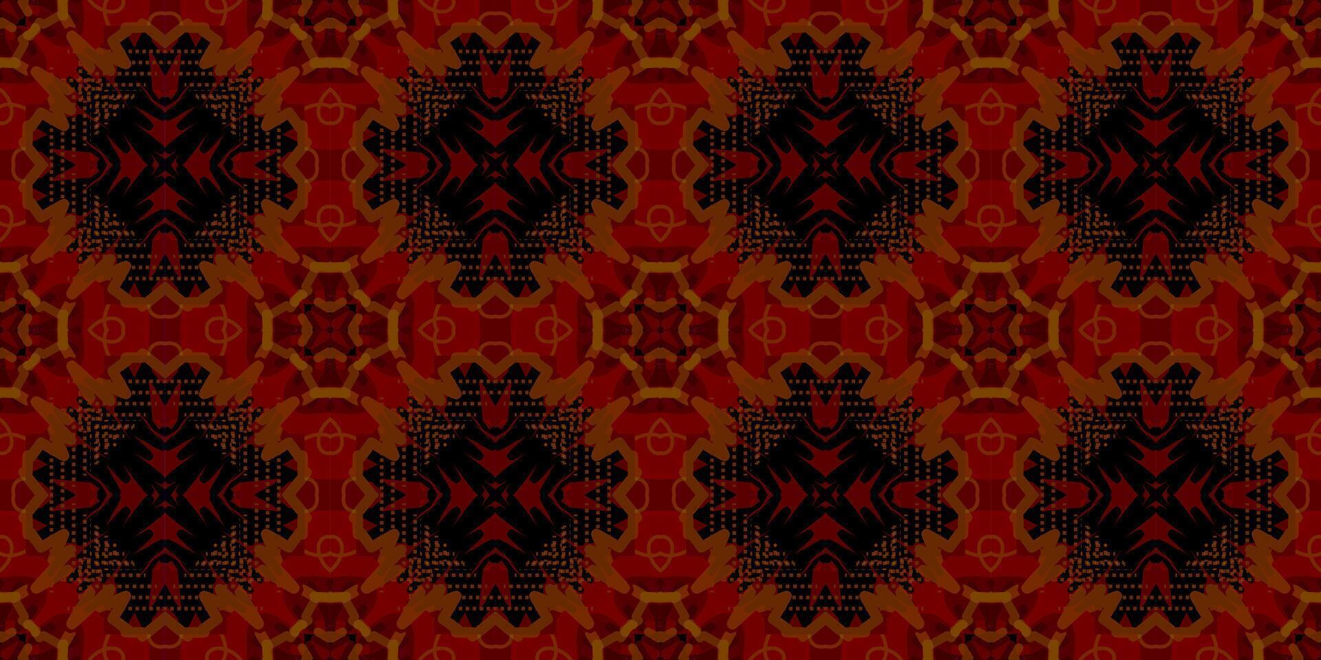 Luxurious ornamental seamless pattern in deep red and black. Abstract baroque or damask-style repeating background. Modern wallpaper or textile design with a classic, rich motif. tile pattern vector