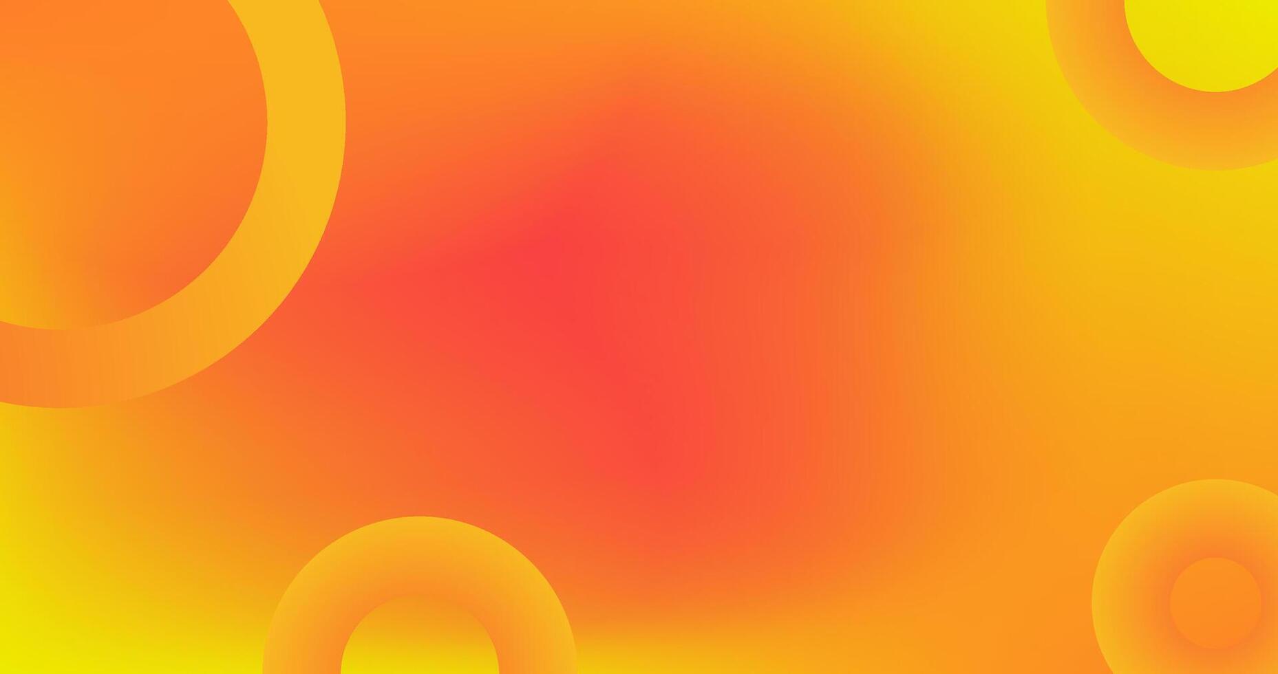 Yellow Orange Gradient circles on abstract Copy Space background for graphic design vector