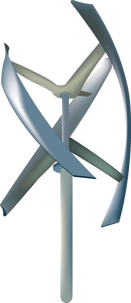 Vertical axis wind turbine generating clean energy vector