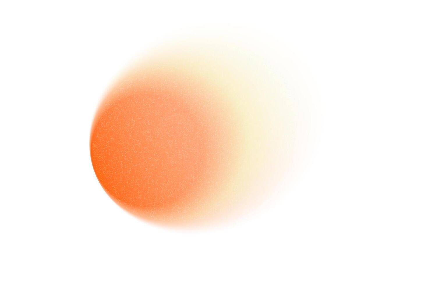 Abstract composition featuring a soft gradient sphere with orange tones transitioning to yellow, on a white background. Ideal for modern design projects, digital art, or presentation backgrounds vector