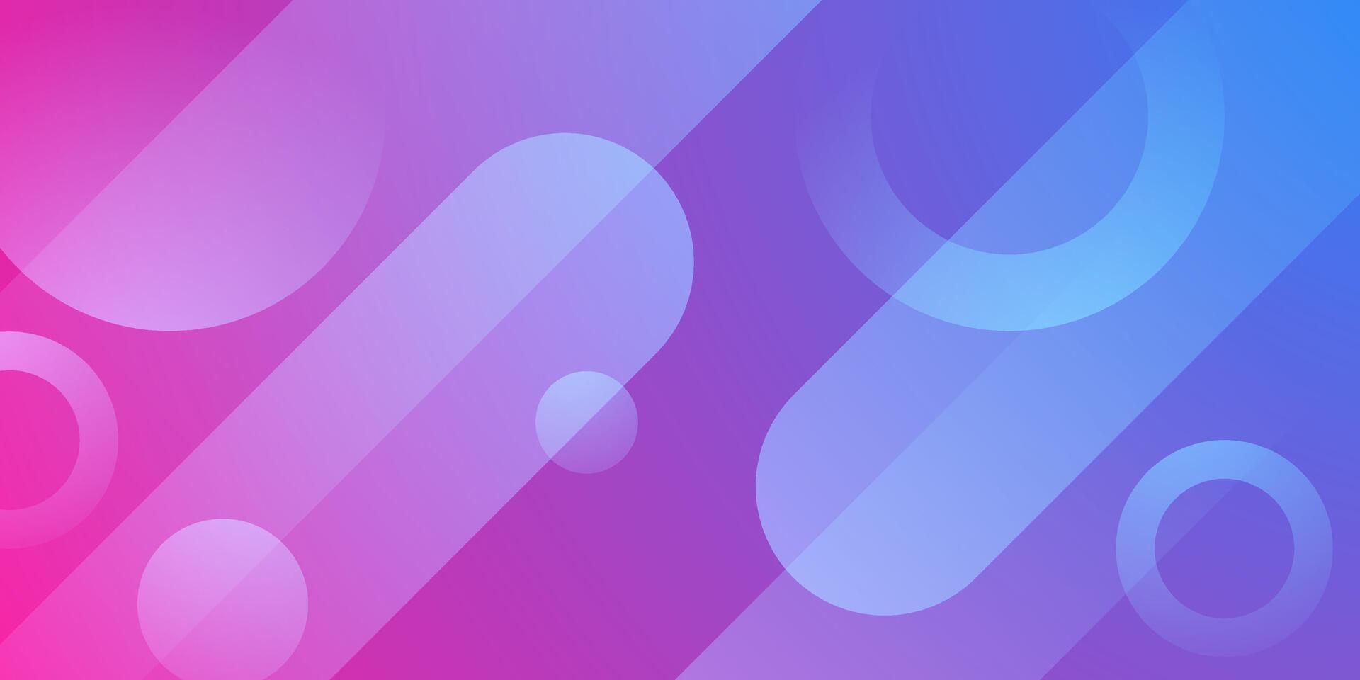 Abstract colorful dynamic blue and pink gradient background. Simple shapes pattern circle background. vector