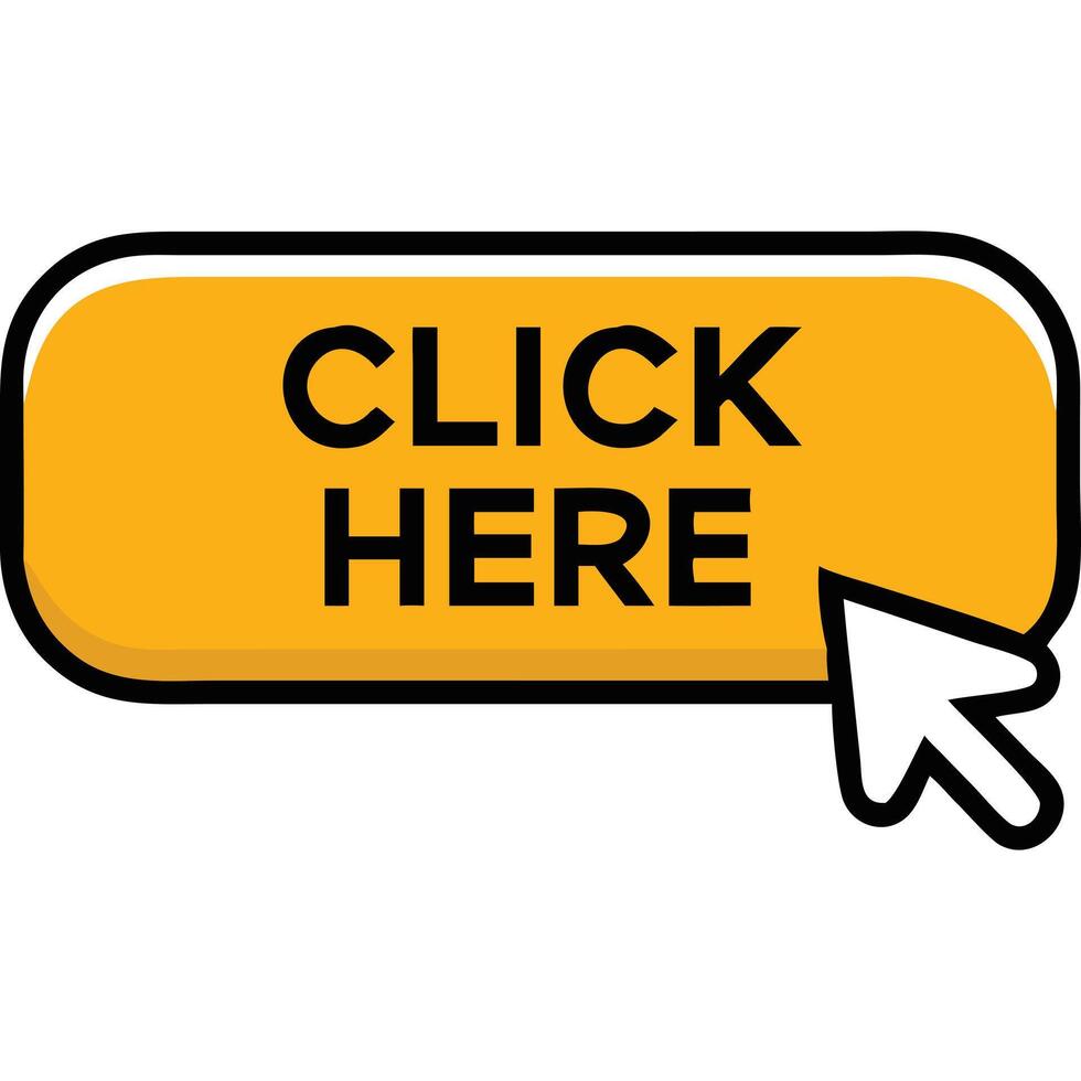 Click Here Button with Cursor for Web Call to Action vector