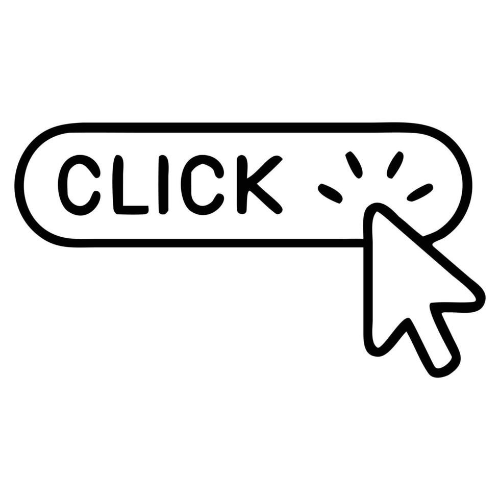 Click Button Illustration Call to Action Digital Interaction vector