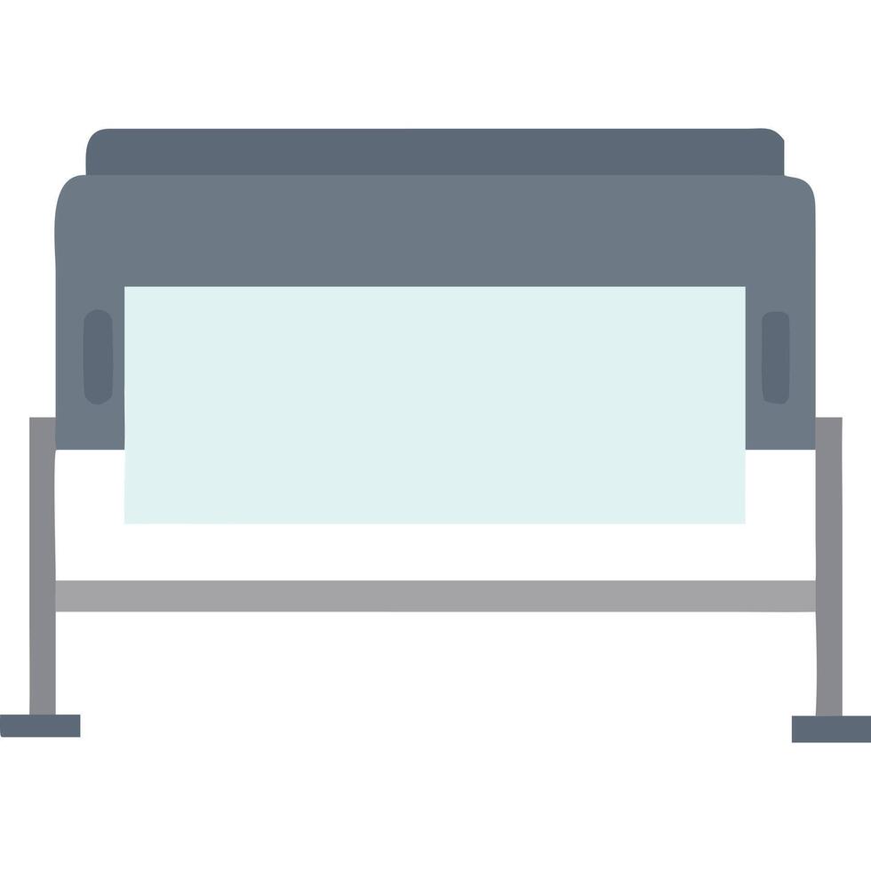 Large format plotter printer illustration for architecture advertising design vector