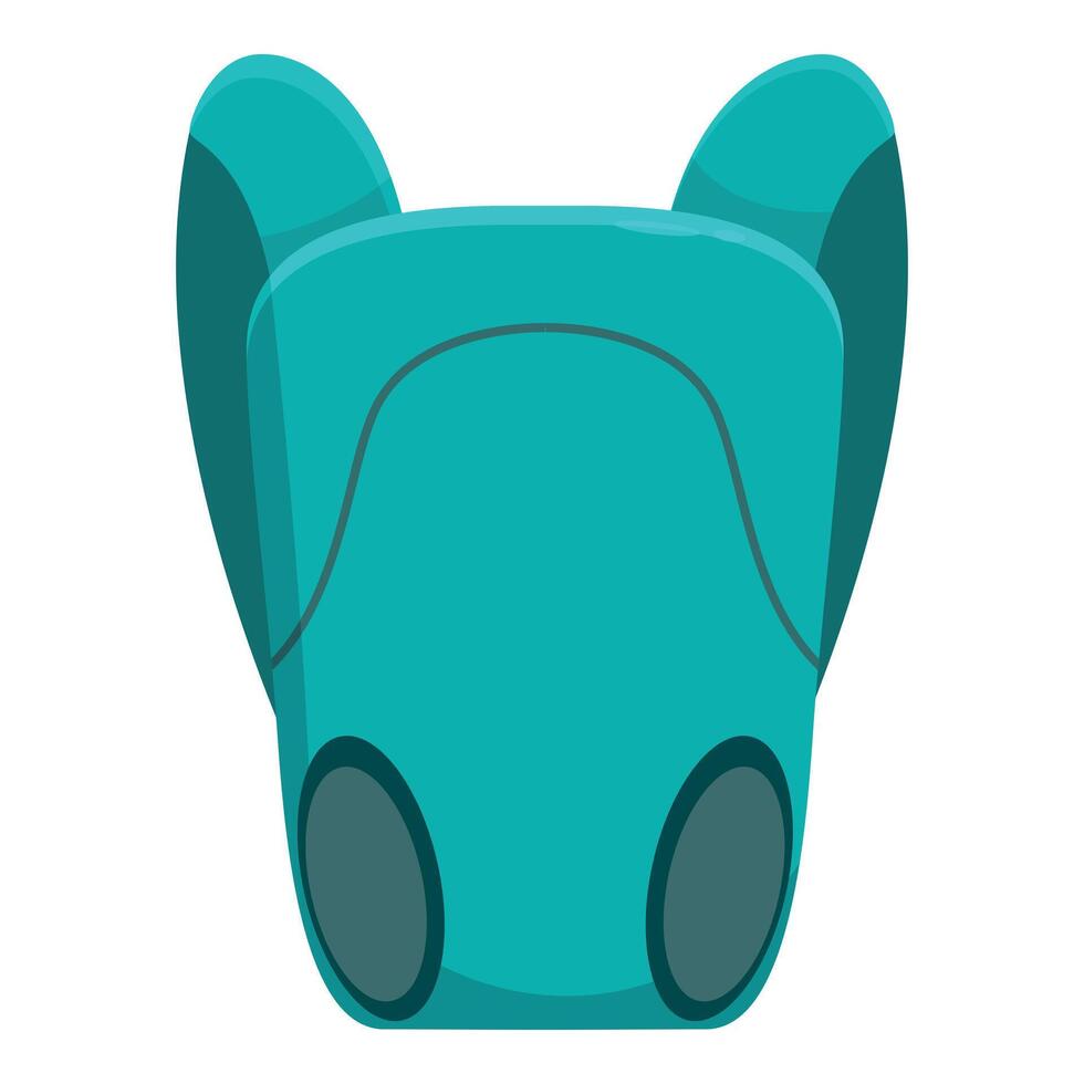 Cartoon robot head showing artificial intelligence and futuristic technology vector