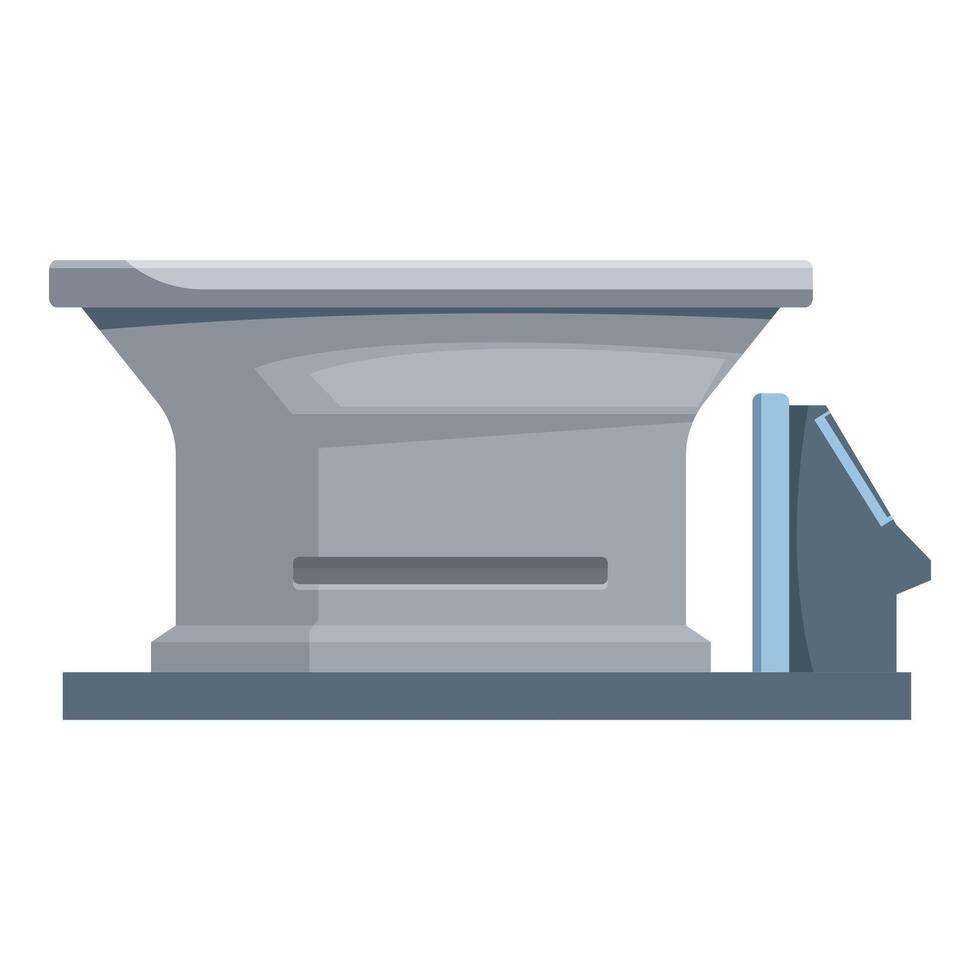 Self checkout counter with scale and card reader simplifying shopping experience vector