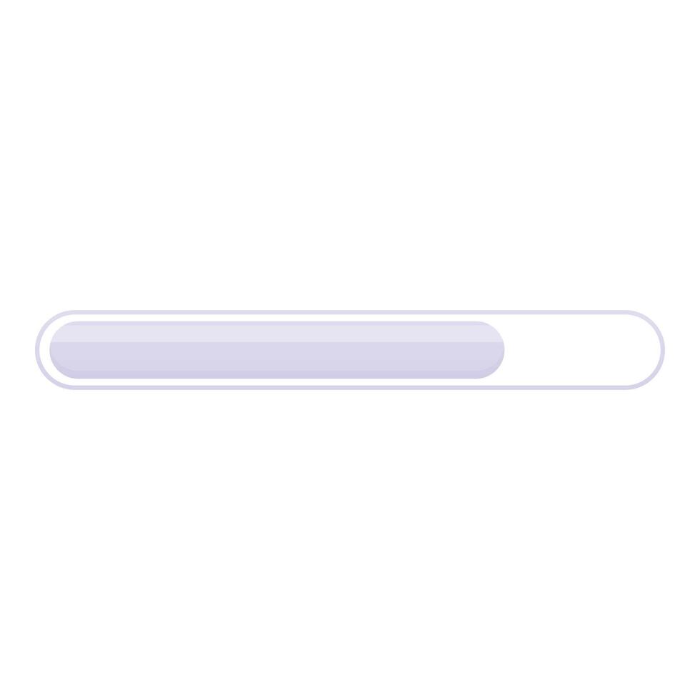 Loading bar showing progress status on white background vector