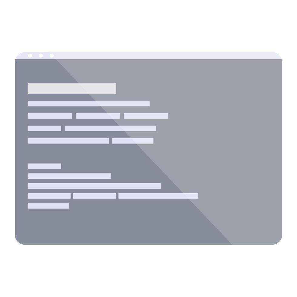 Programming code showing on computer screen interface vector