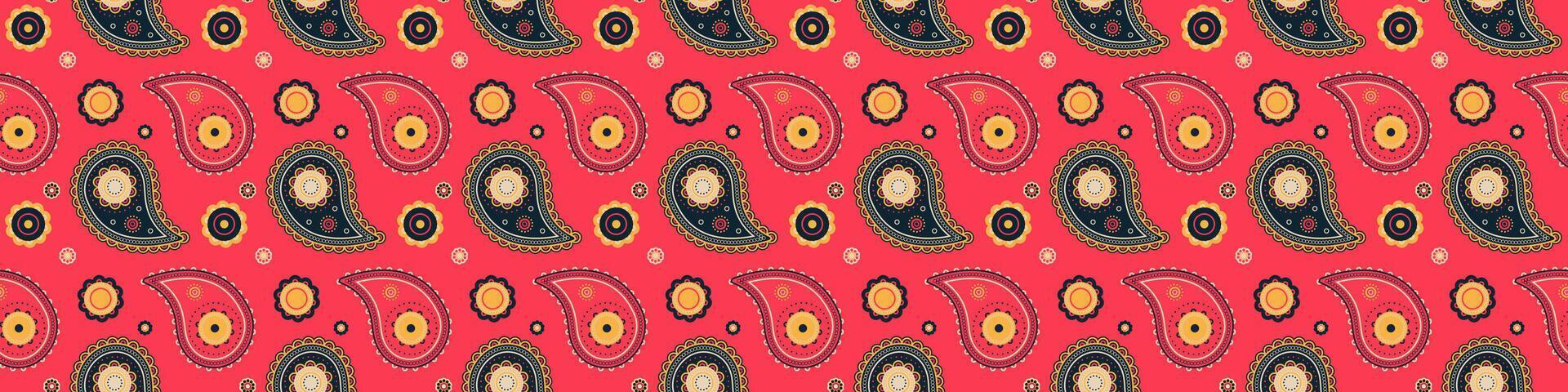 A red and black pattern with circles vector