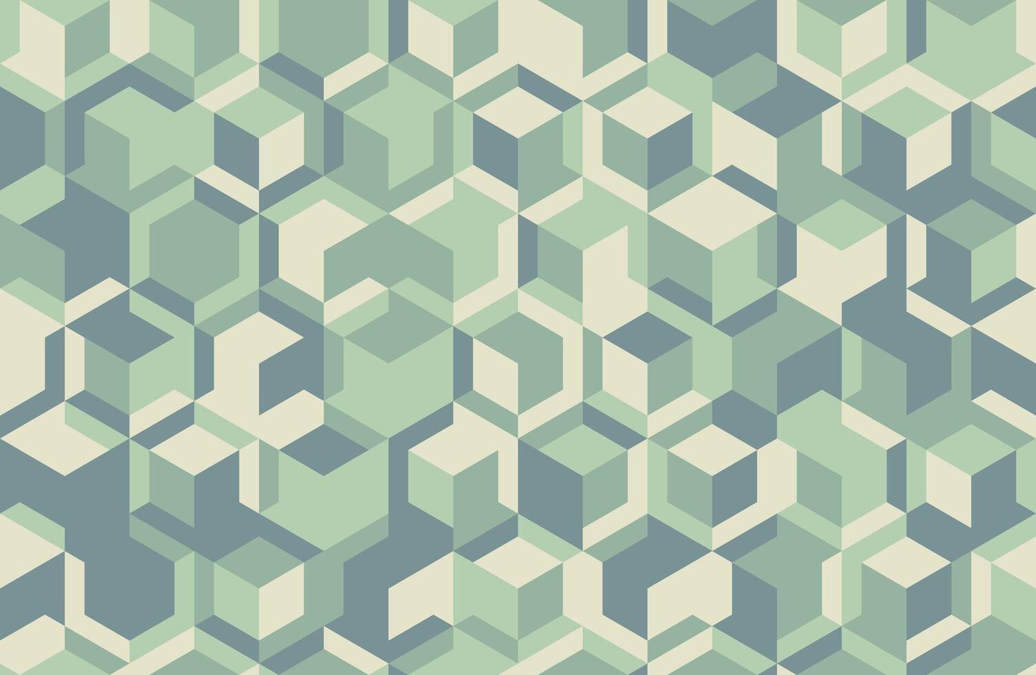 Abstract geometric seamless pattern. Subtle color palette of muted greens and beige creates a calming, sophisticated design. Ideal for website backgrounds, textiles, or modern branding. vector
