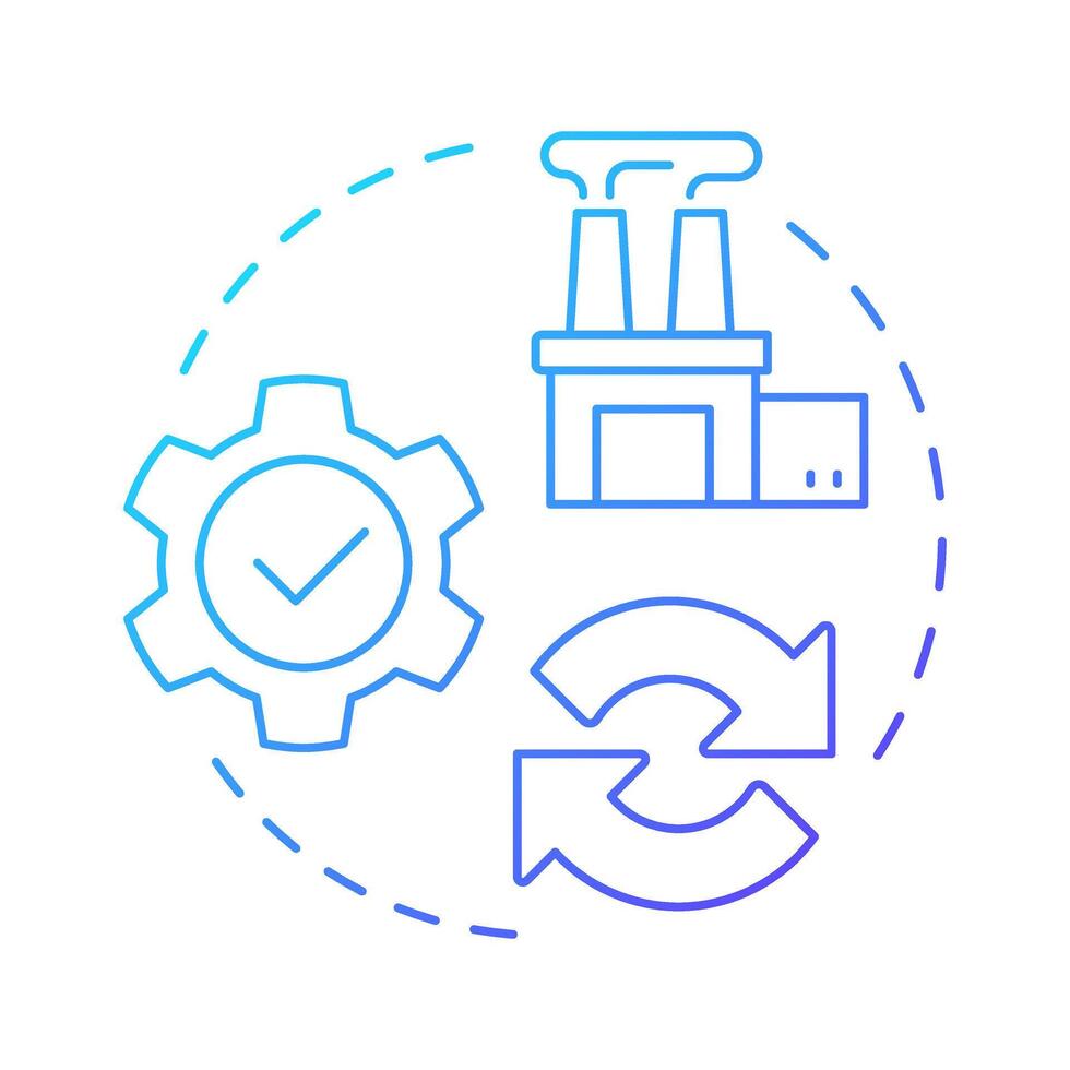Adjustment strategy blue gradient concept icon. Flexible resources increasing. Capacity management regulation. Round shape line illustration. Abstract idea. Graphic design. Easy to use in presentation vector