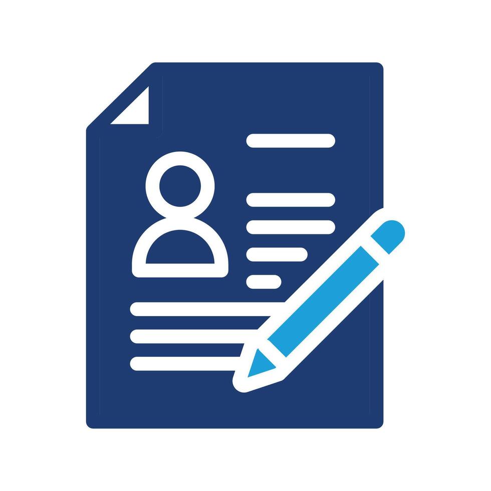 editing resume colored icon design good for web or mobile app vector