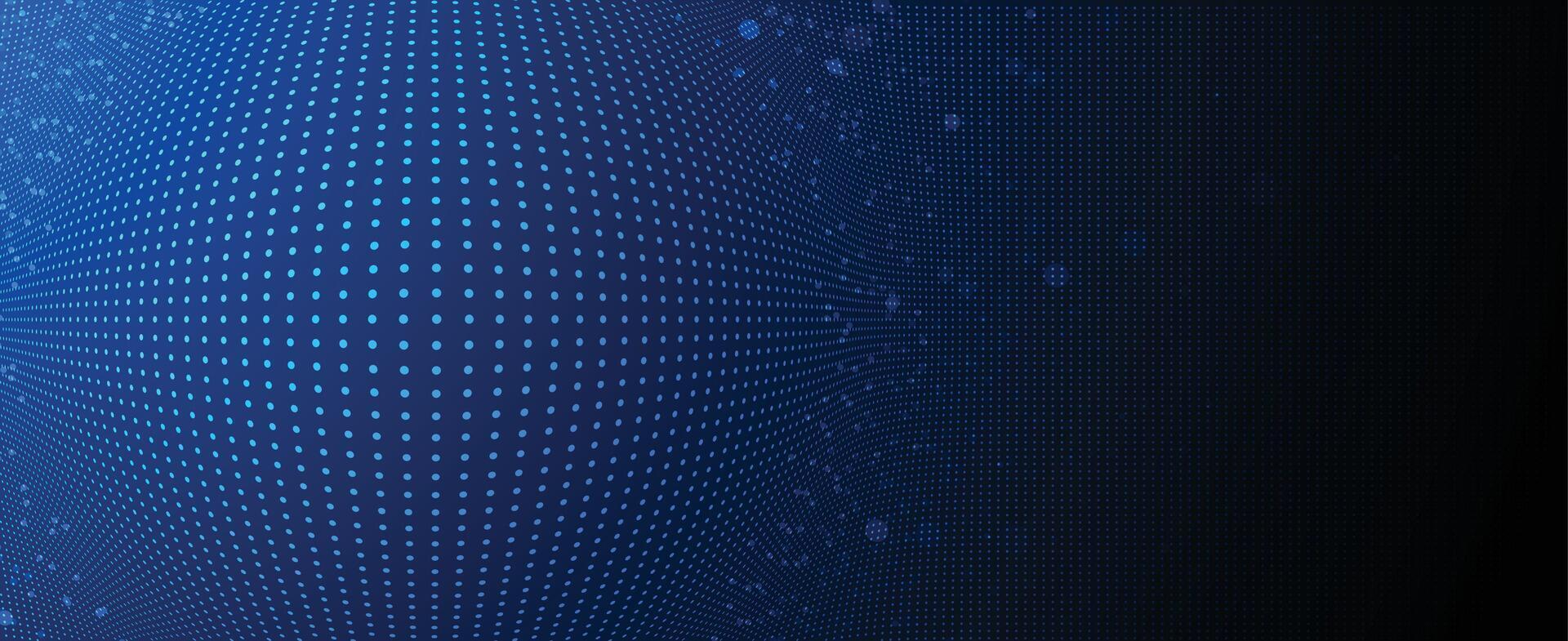 abstract technology blue background with dots and lines vector