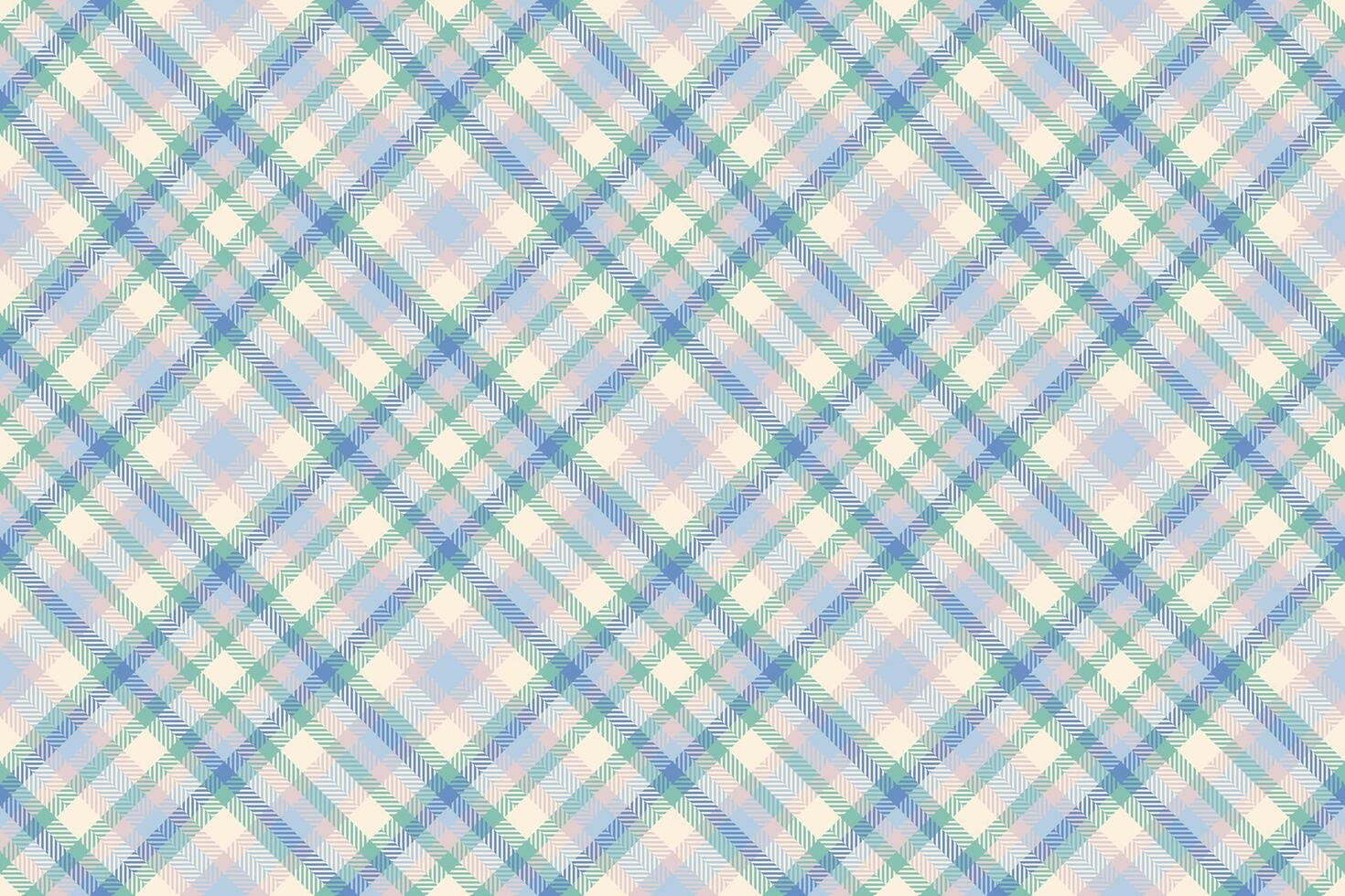 Seamless plaid pattern in pastel colors. Classic tartan design for textile, fabric, or wrapping paper. A versatile, calming background with a soft, textured feel. vector