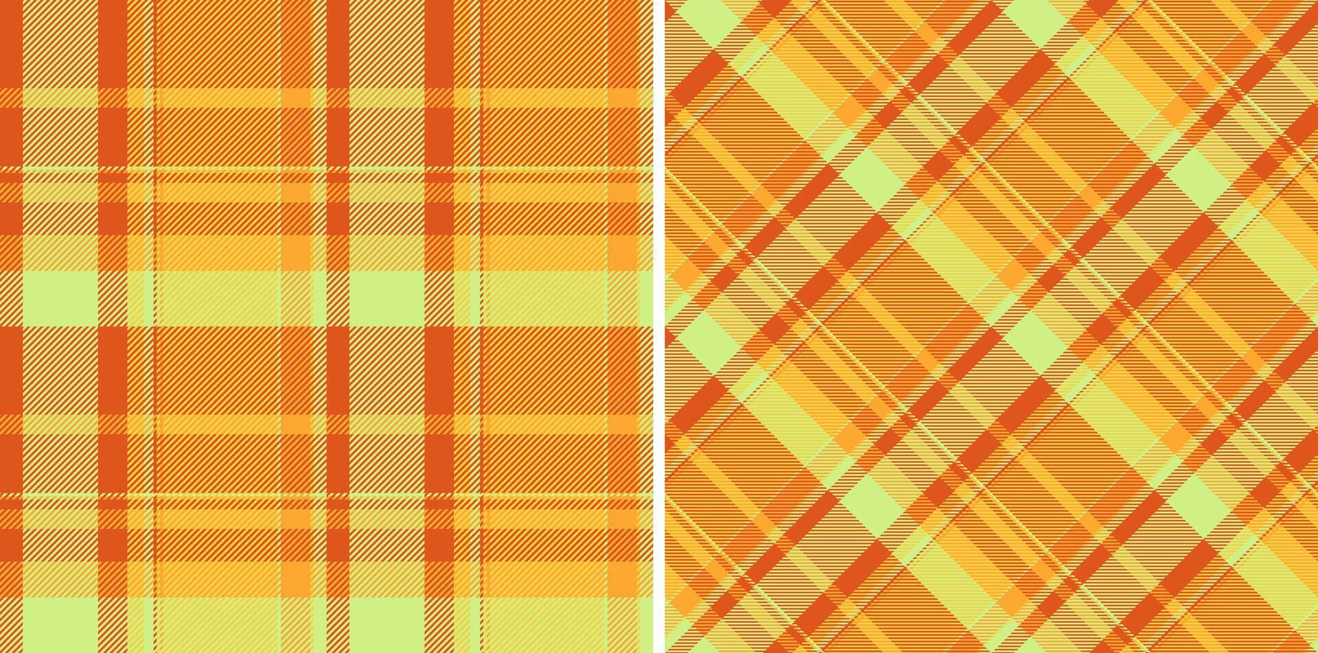 Plaid texture textile of seamless background with a check fabric tartan pattern. Set in fall colors. Book cover design ideas. vector