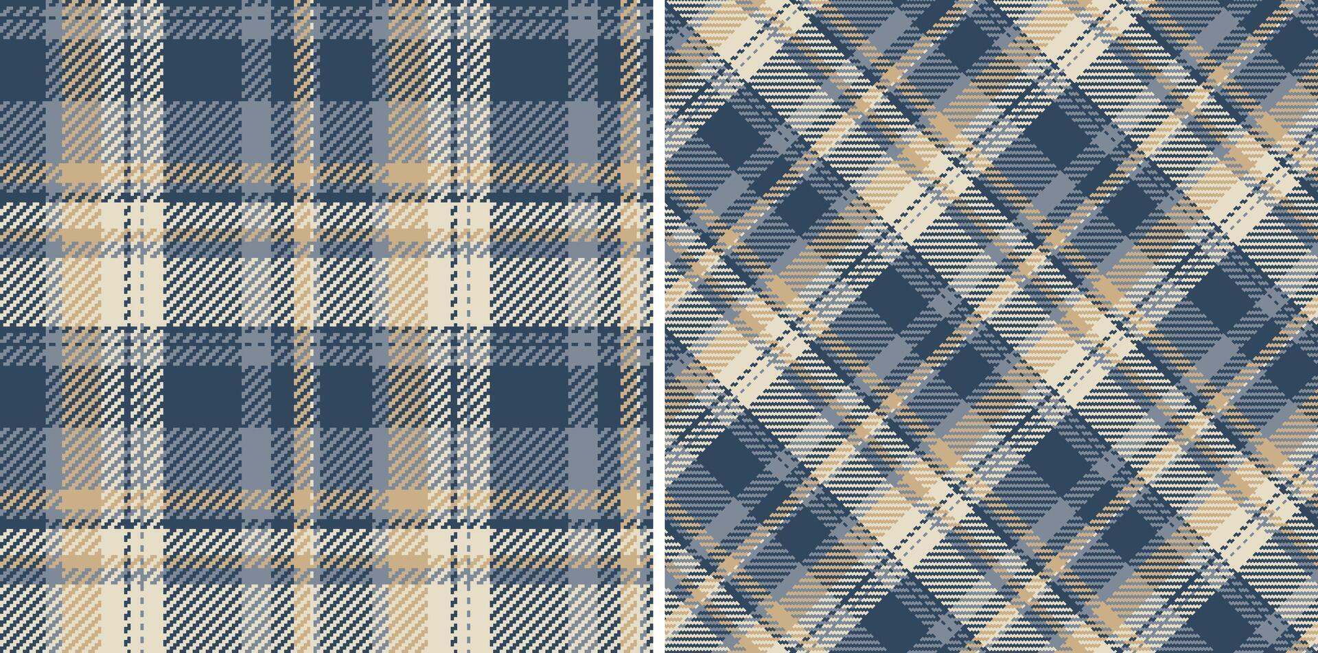 Plaid background fabric of check seamless with a pattern texture textile tartan. Set in coffee colors. Uniform ideas for different professions. vector