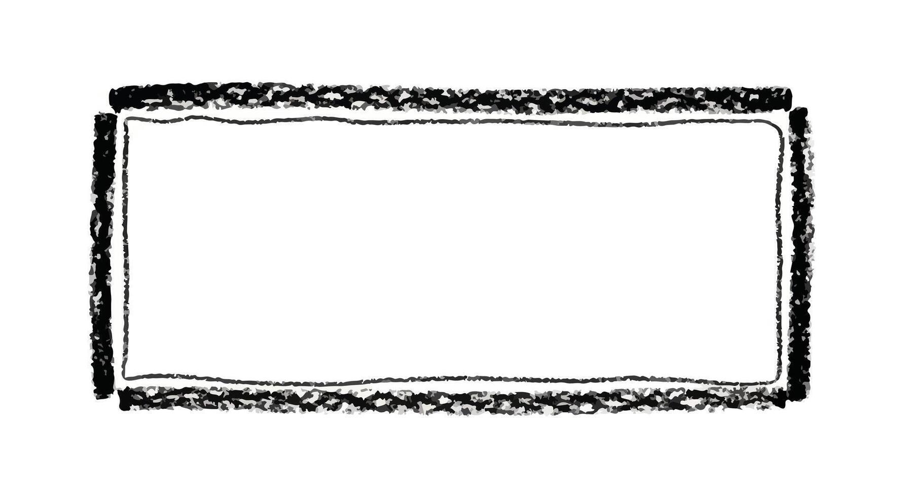 Hand-drawn Rectangular Frame Border Design Element. vector