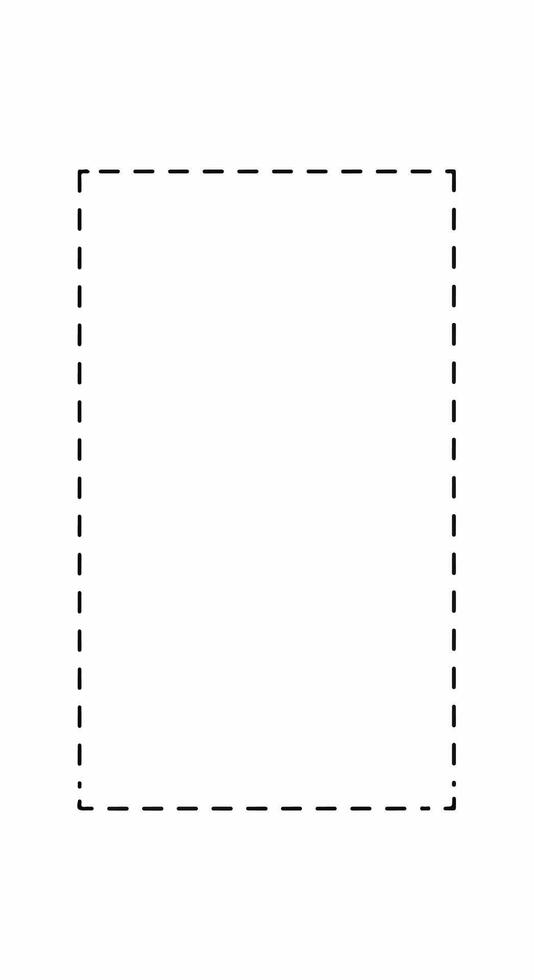 Dashed Line Rectangle Frame Border. vector