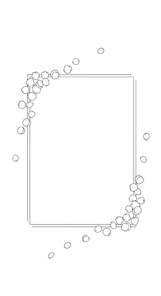 A square frame with circles around it vector