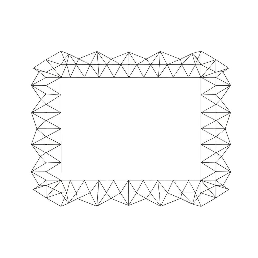 Geometric Frame Abstract Design Triangular Border. vector