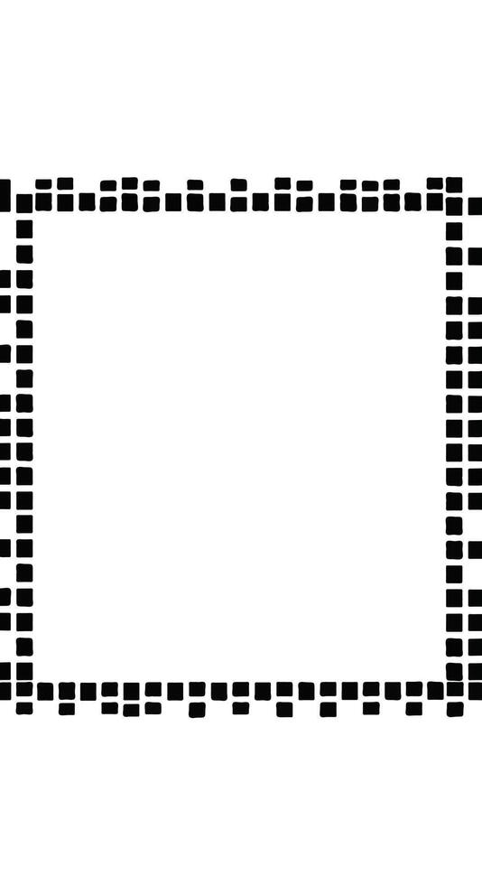 A black and white square frame with squares on it vector