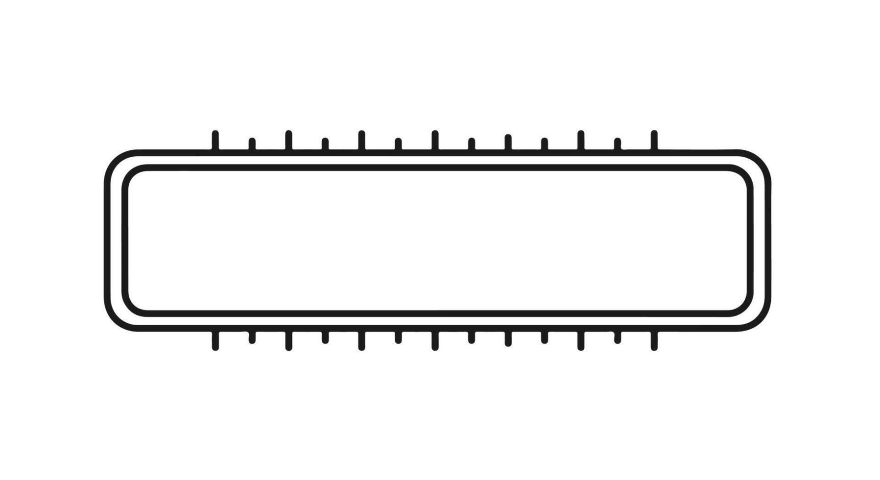 Simple Rectangular Border Design Element. vector