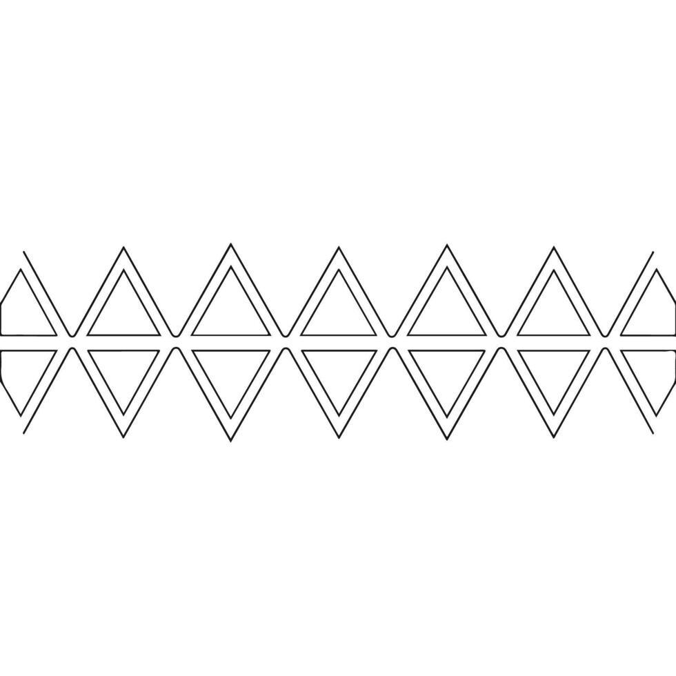 Geometric Triangle Pattern Border Design. vector