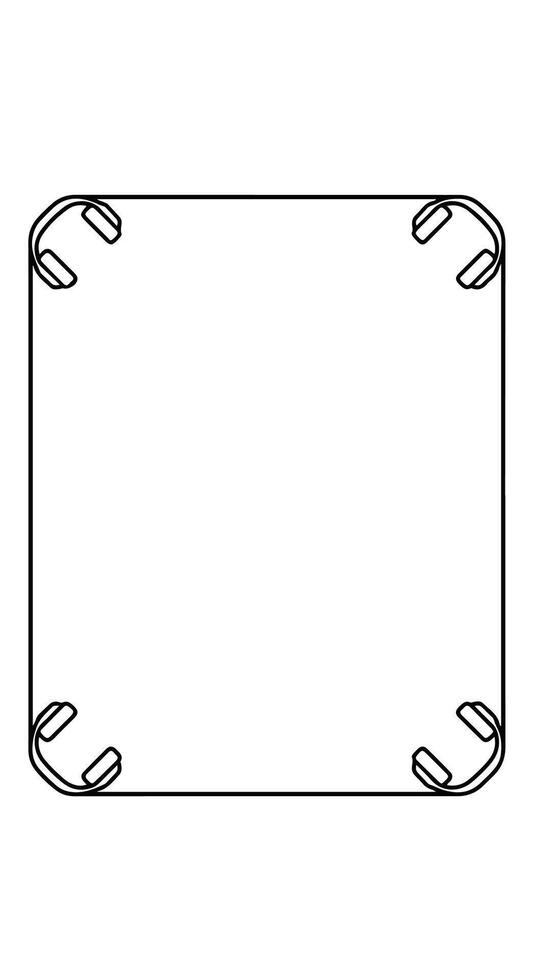 Simple Square Frame Border Design Element. vector