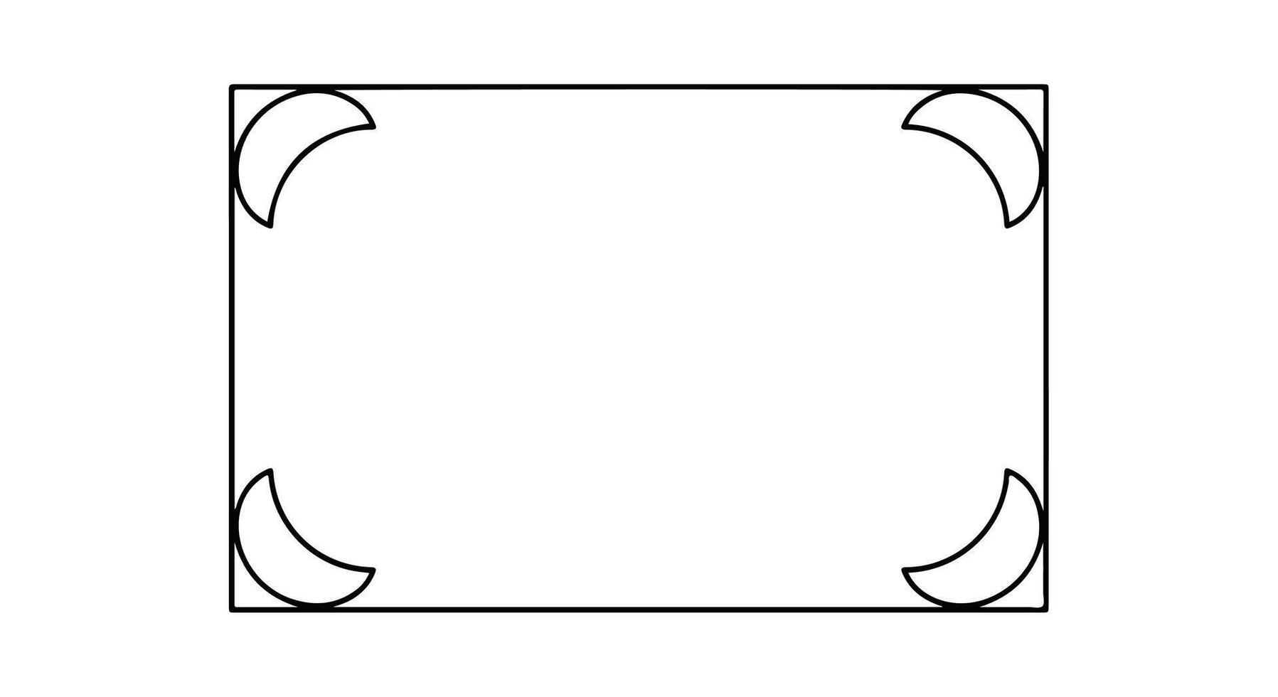 A square frame with a border and a borderless design vector