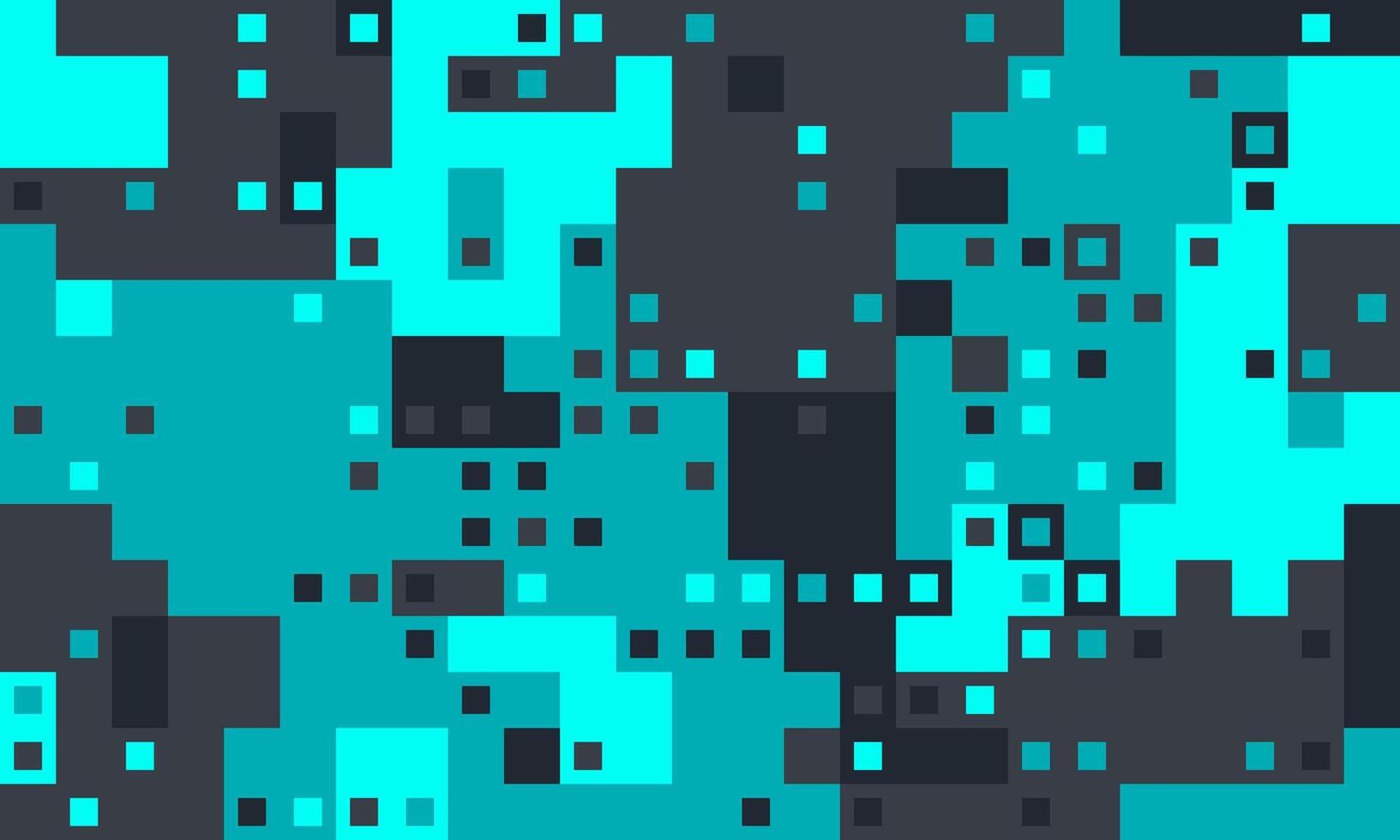 Abstract teal and grey pixelated pattern. Modern geometric design ideal for tech, digital, or futuristic themes. Use as a background, texture, or for website design. vector