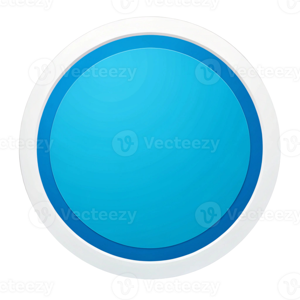 sereno blu circolare pulsante design un' pulire, moderno, e minimalista interfaccia elemento per sito web o App png