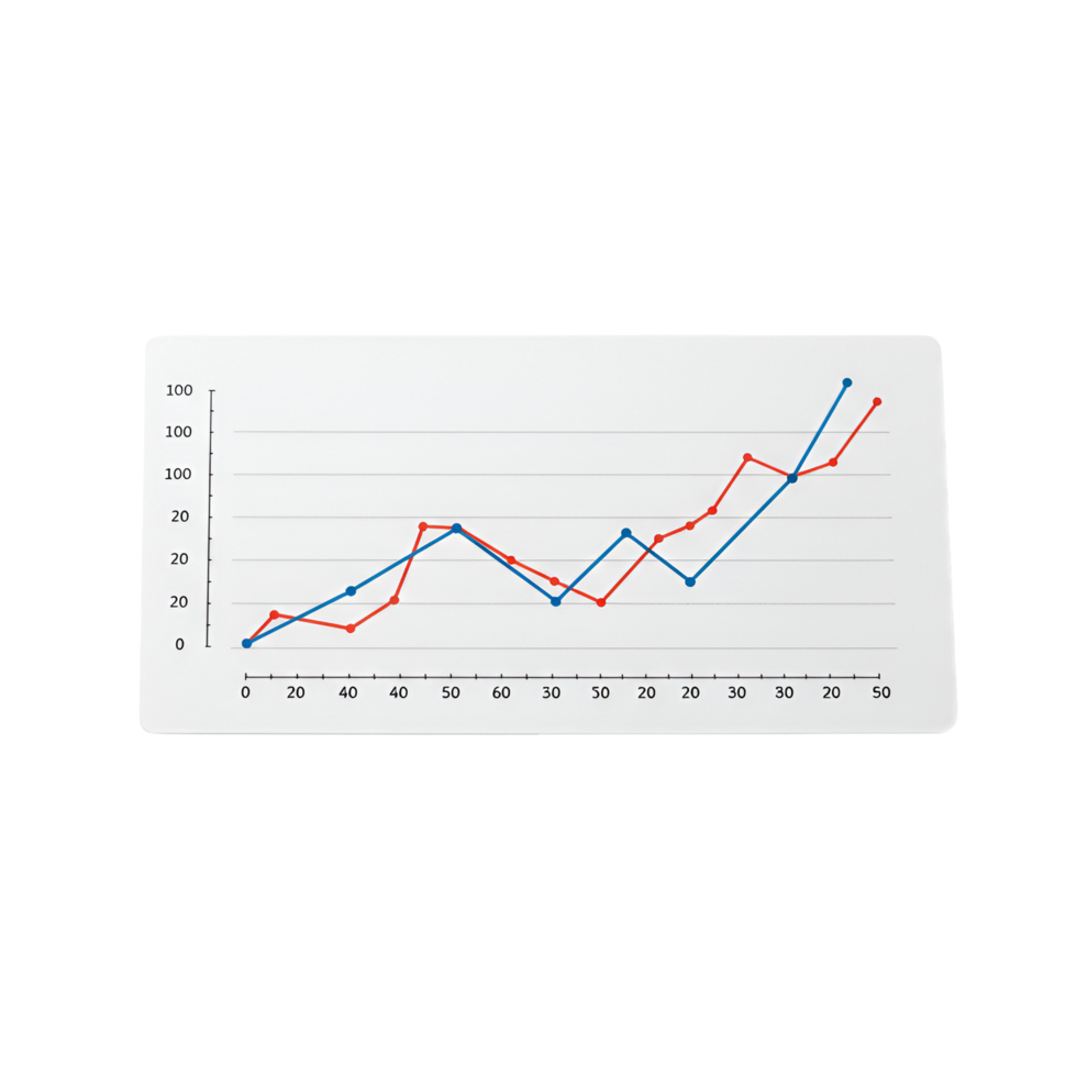 Data chart graph diagram growth analysis information report presentation statistic trend on transparent background png