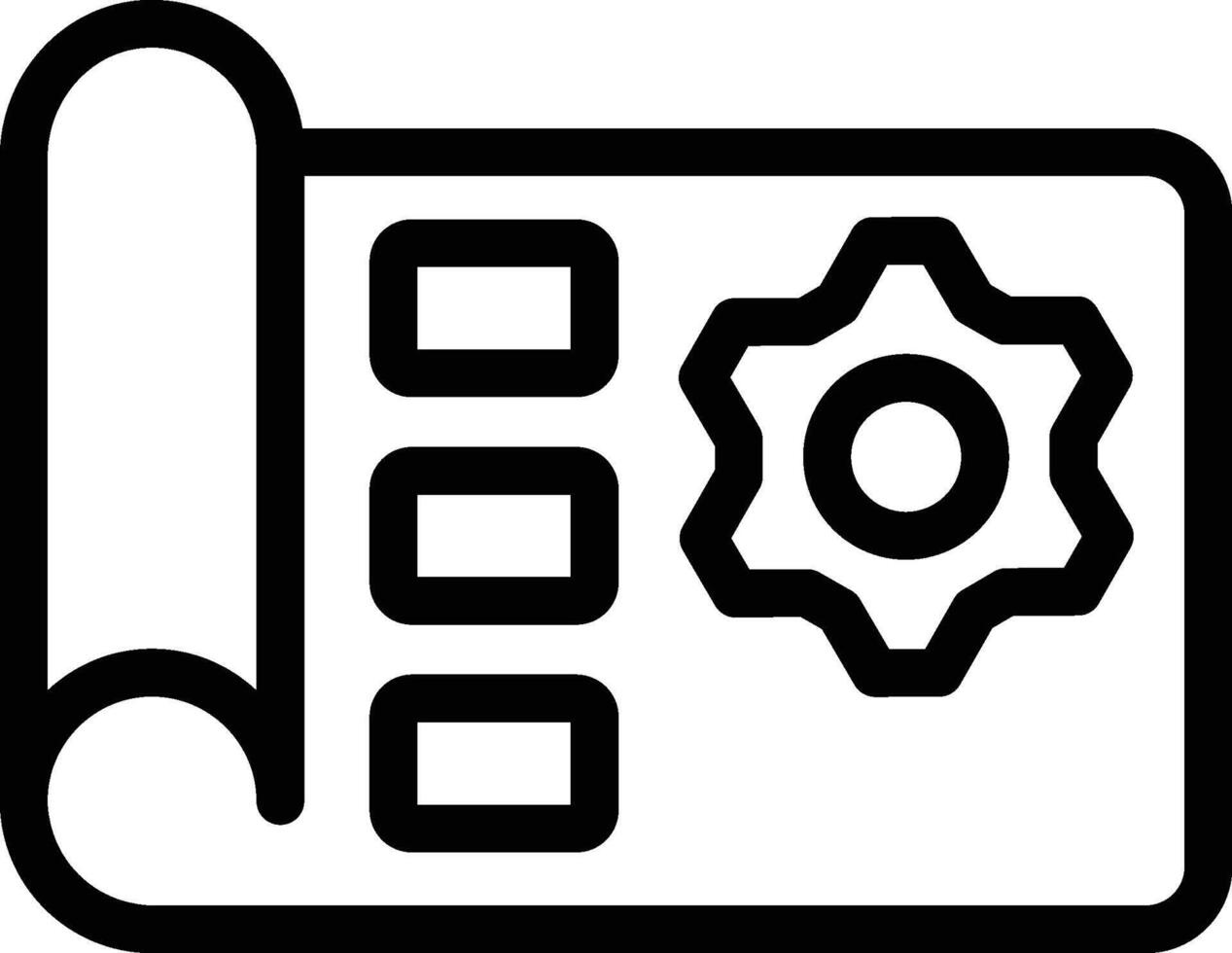 architecture icon. Simple thin line, outline of Project Management icons for UI and UX, website or mobile vector