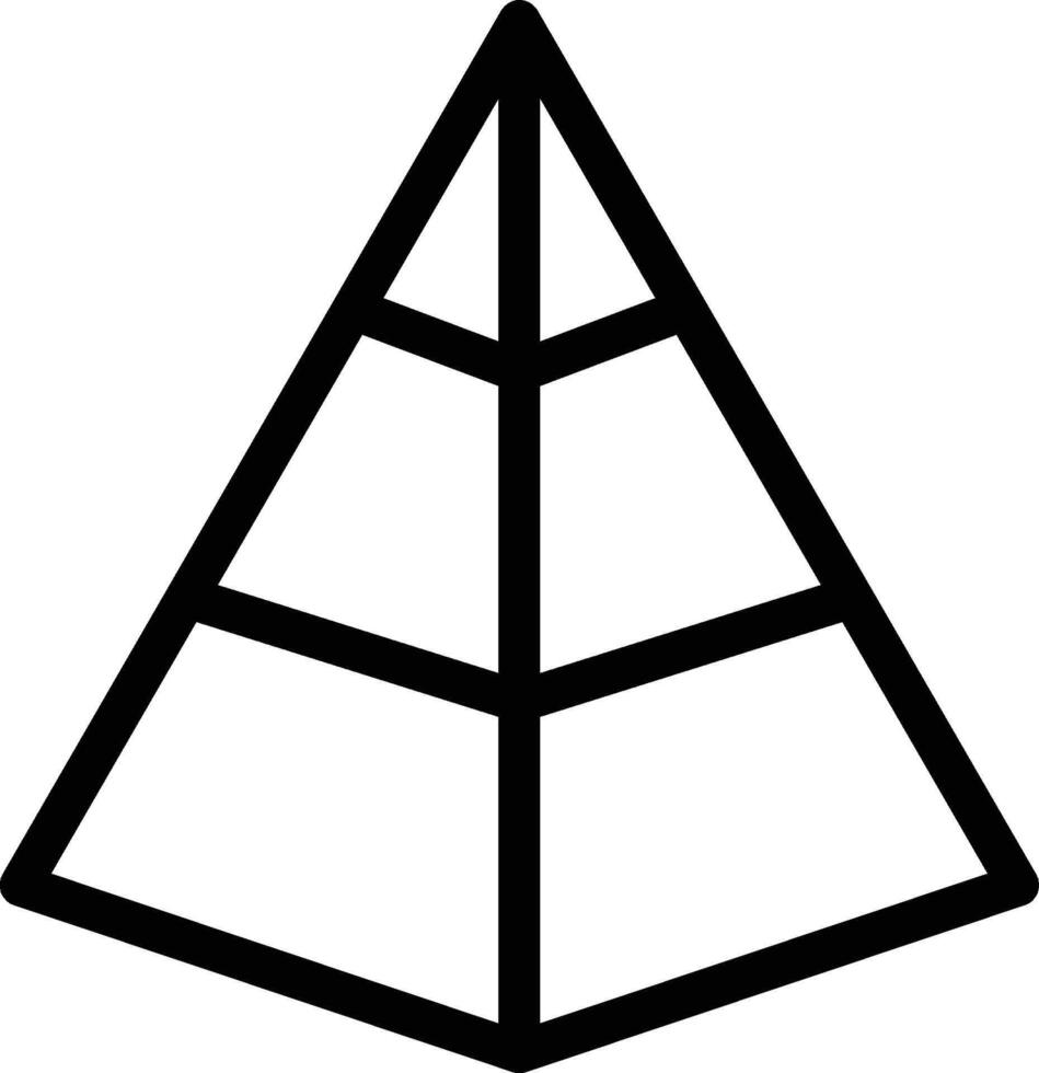 pyramid chart, analystics icon. Simple thin line, outline of Project Management icons for UI and UX, website or mobile application on white background vector