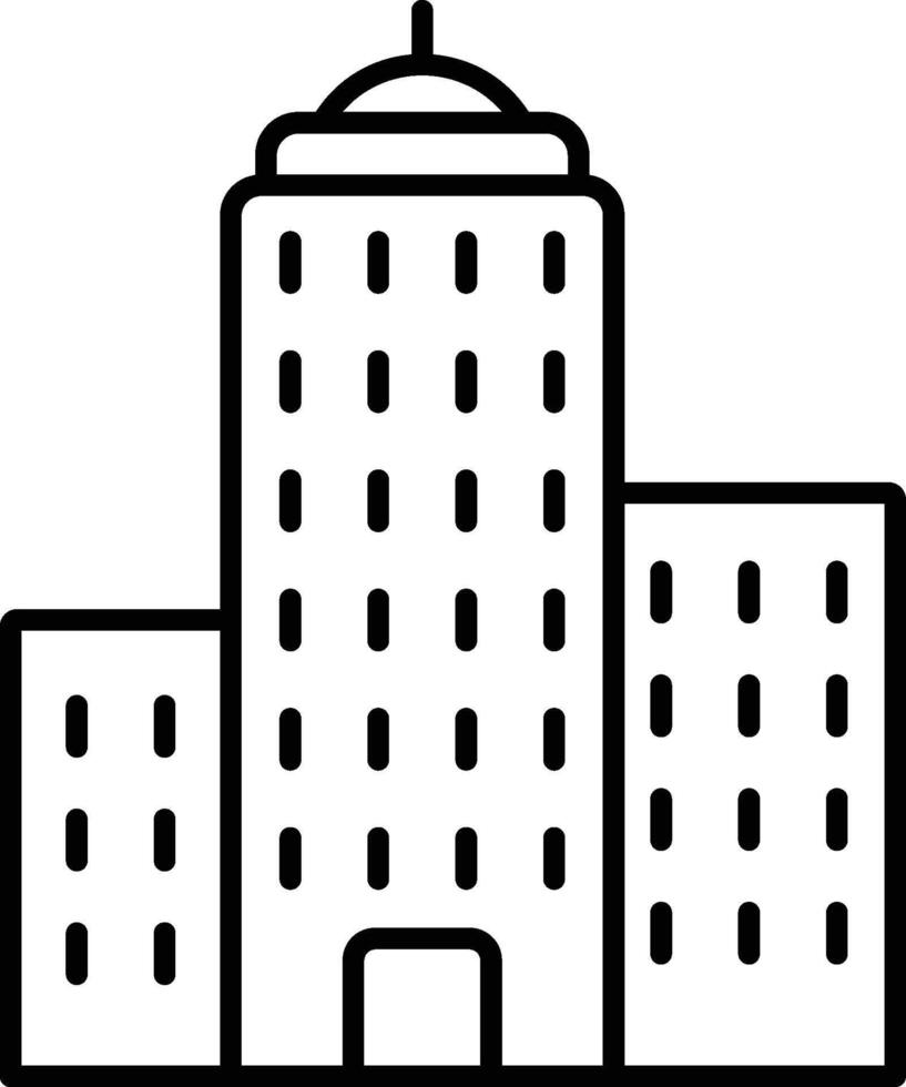building icon. Simple thin line, outline of Real Estate icons for UI and UX, website or mobile application on white vector