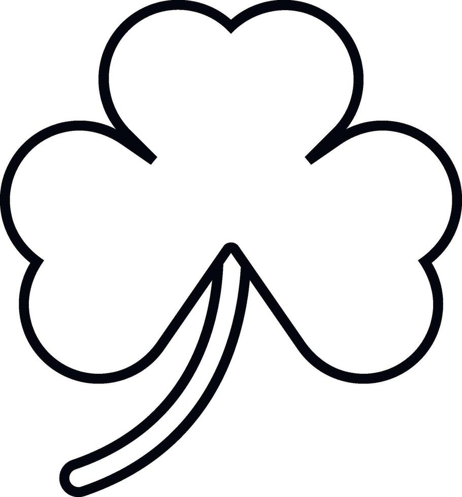 Shamrock icon. Simple thin line, outline of Saint Patricks Day icons for UI and UX, website or mobile application on white background vector