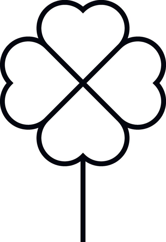Trefoil, four leaves icon. Simple thin line, outline of Saint Patricks Day icons for UI and UX, website or mobile application on white background vector