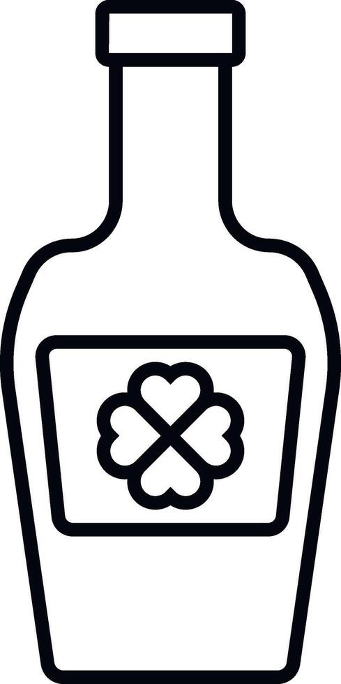 Bottle, Shamrock, Ale icon. Simple thin line, outline of Saint Patricks Day icons for UI and UX, website or mobile application on white background vector