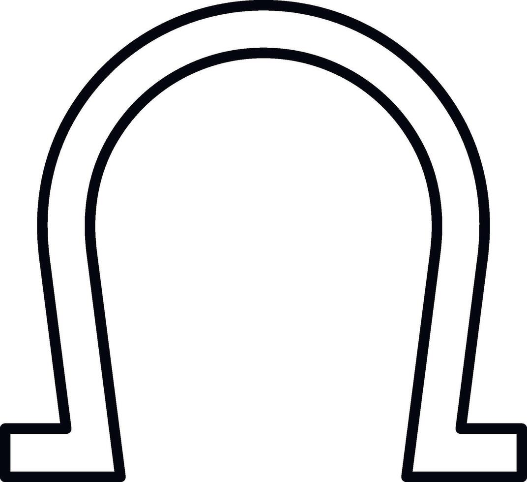 Horseshoe icon. Simple thin line, outline of Saint Patricks Day icons for UI and UX, website or mobile application on white background vector