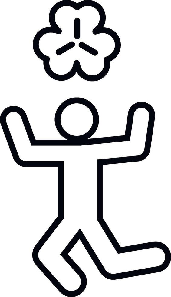 Man, shamrock icon. Simple thin line, outline of Saint Patricks Day icons for UI and UX, website or mobile application on white background vector