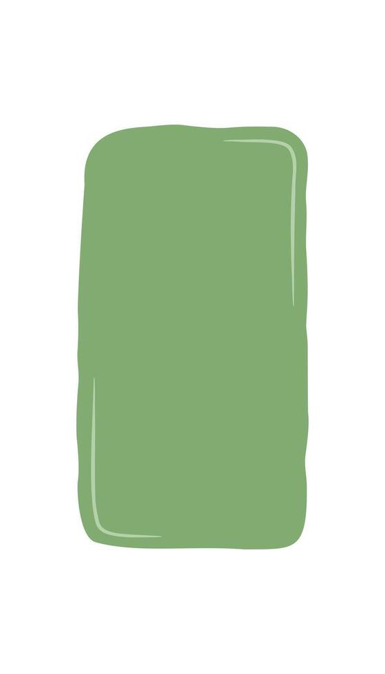 Hand drawn wavy organic sticker patch forms a unique rectangle label and badge. This template serves as background frame or textbox, perfect for a quote or creative design element. vector