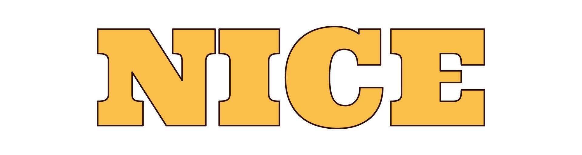 Bold groovy retro typography sticker with a funky and happy style. This colorful groovy element uses fun y2k shapes and a positive vibe as modern, trendy label or pop art accent. vector