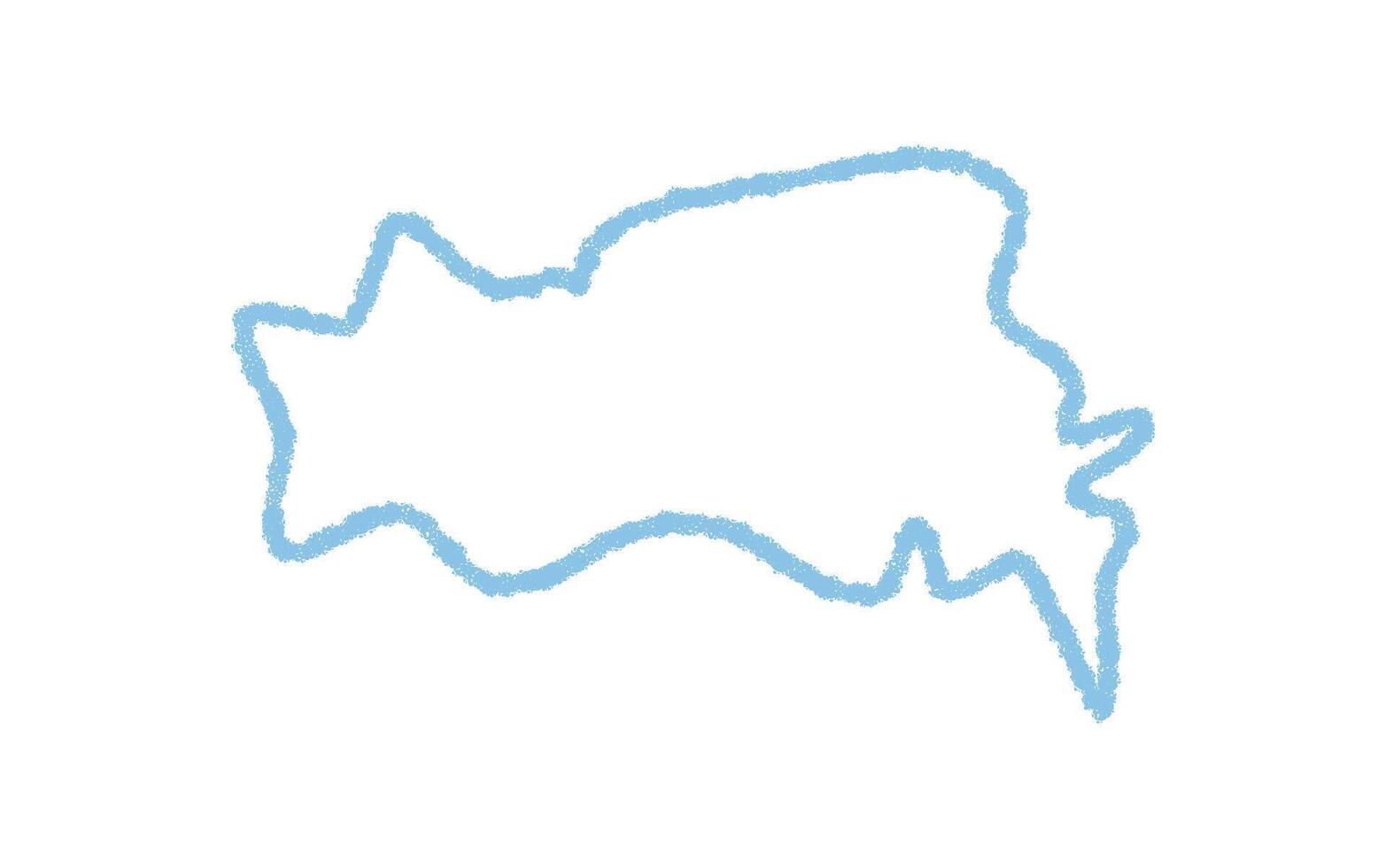 Squiggle speech bubble and blue crayon contour with sketch textbox style. Scribble chat balloon with playful circle outline and icon look, creative element for message or chat template, abstract form vector