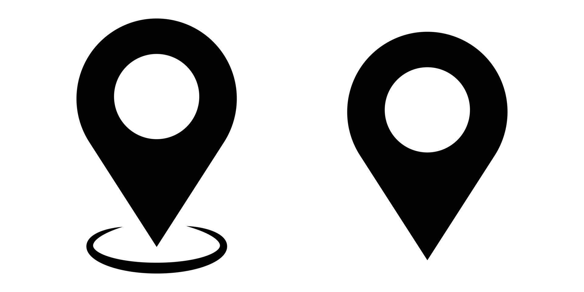 Location icon. Black map pointer icon for web site design. Location icon set isolated location symbol on white background. Simple icon stock illustration. vector
