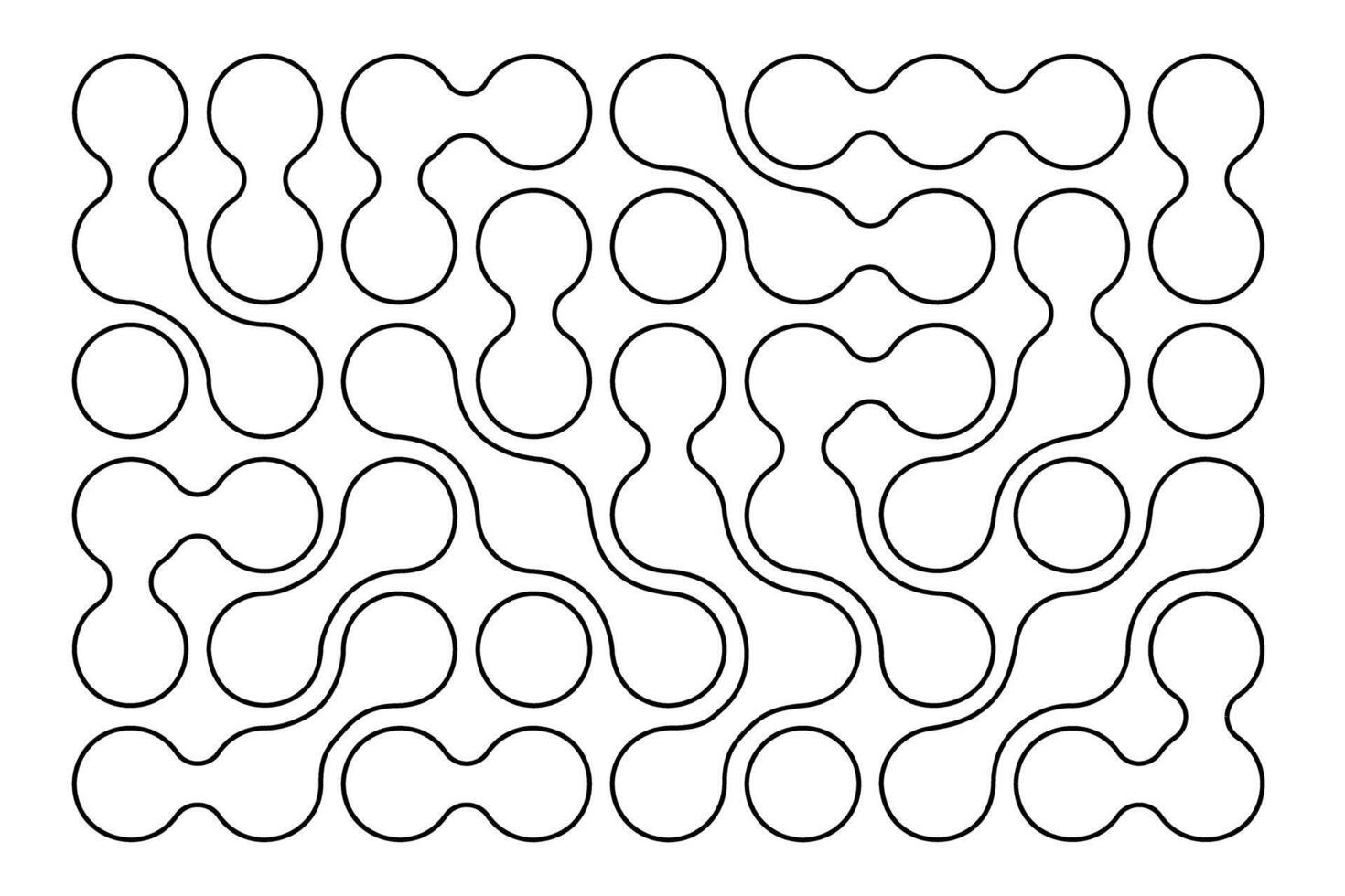 Metaball pattern. Connected fluid drops or amorphous shapes background. Organic blobs or molecules isolated on white background. Modern abstract wallpaper. graphic illustration vector