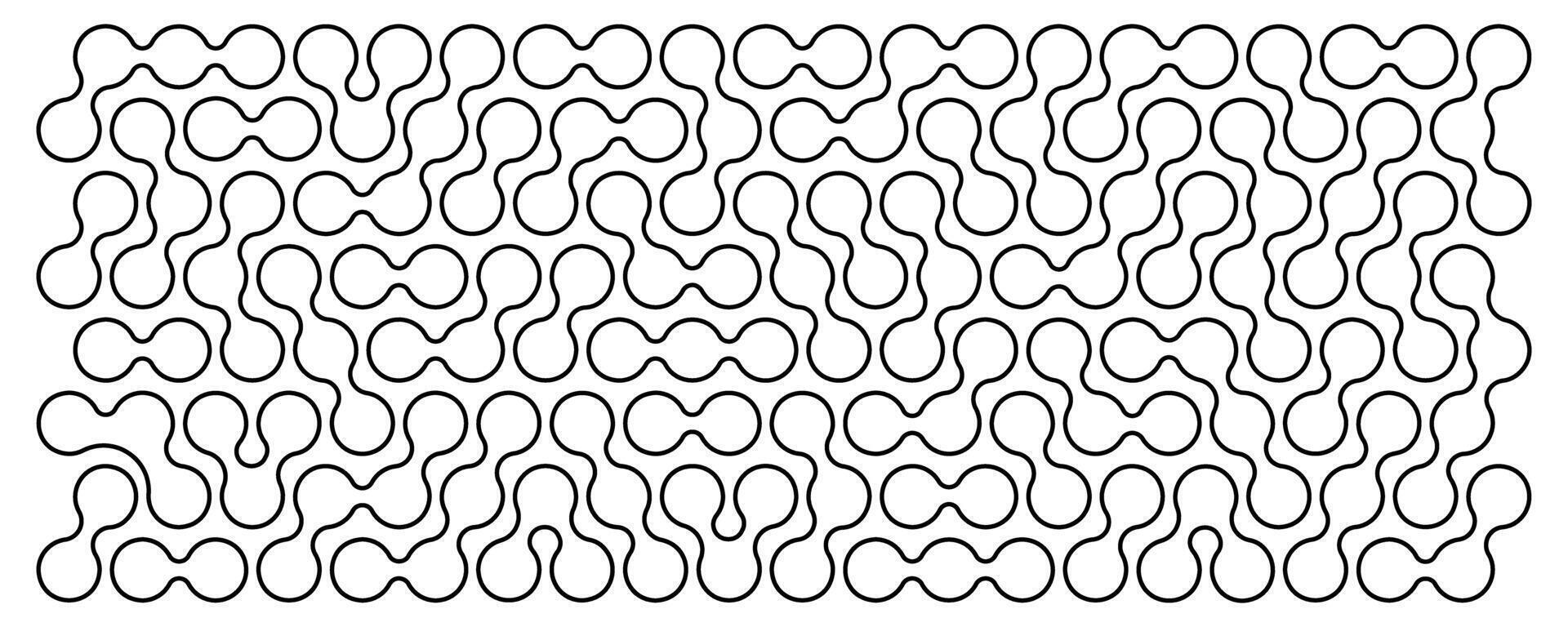 Meta ball pattern. Liquid drops or morph shapes background. Organic blobs, neurons or molecules isolated on white background. Modern abstract wallpaper. outline illustration vector