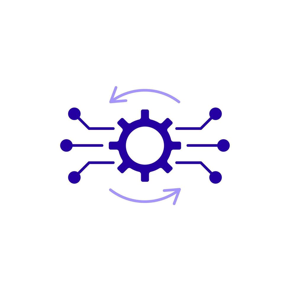 icono un algoritmo, aislado en contra un limpiar antecedentes. vector